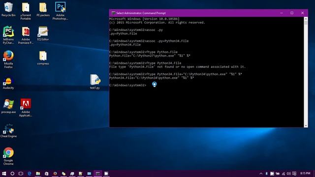 Changing .py association from Python 27 to Python 34 (or vise versa) under Windows 10 смотреть онлайн