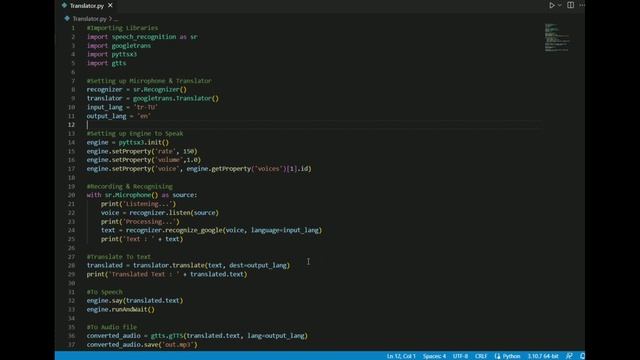 How to build language Translator in 4 Min using python | Voice Translator | Python Translator смотреть онлайн