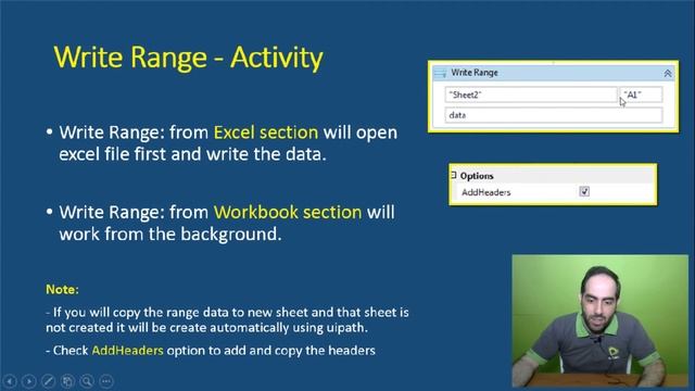Excel Automation using UiPath | Part #6 | Writing Range Data to Workbook Sheet | Theory session смотреть онлайн