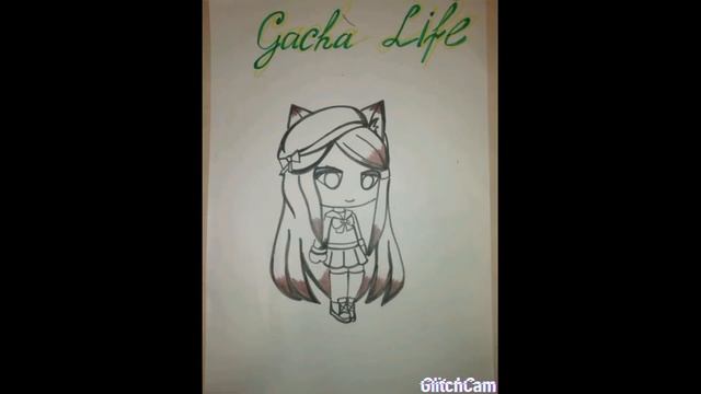 Рисуем рисунок Gacha Life. смотреть онлайн