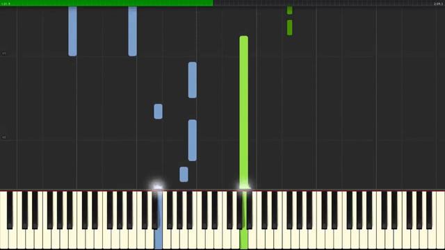Synthesia: Carter Burwell (Twilight) - Bella's Lullaby [Piano Tutorial] смотреть онлайн
