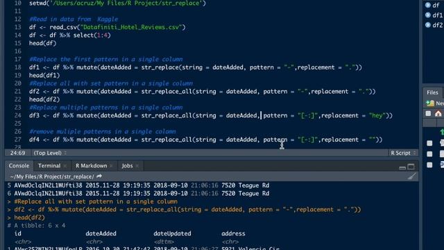 Learning R: 7 How to replace strings in R using str_replace stringr package and multiple columns смотреть онлайн