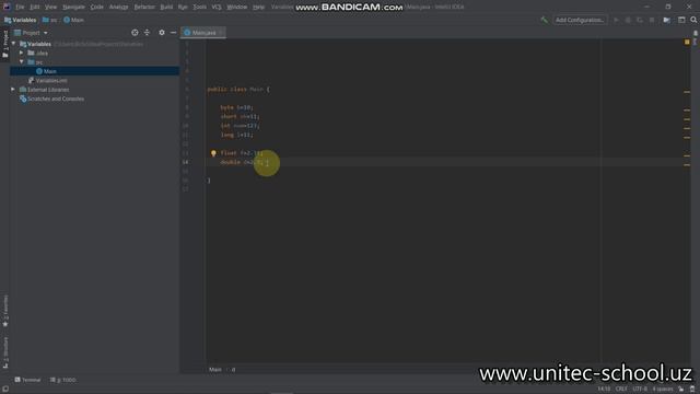 3 - Java Dasturlash tili. O'zgaruvchilar смотреть онлайн