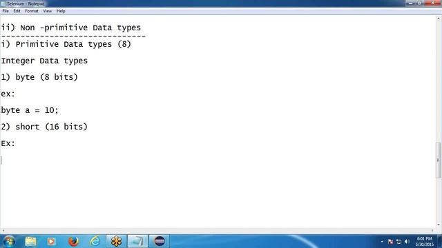Java Data Types смотреть онлайн