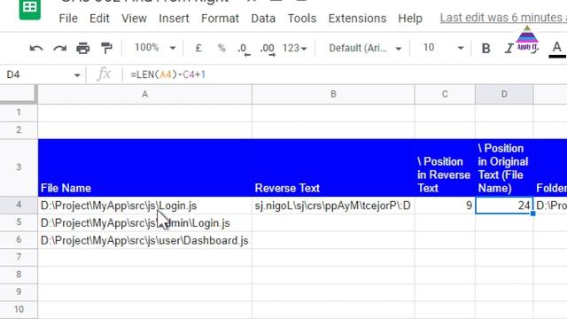 How to find Last Position of a Character in a Text or String in Google Sheets смотреть онлайн