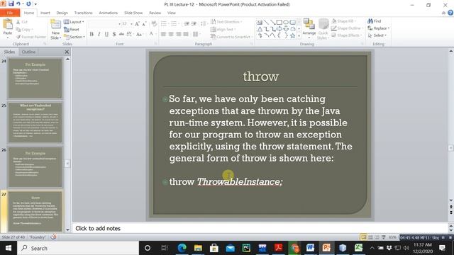 05 Checked vs Unchecked Exception and throw keyword смотреть онлайн