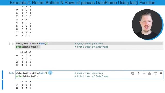Extract Top & Bottom N Rows from pandas DataFrame in Python (2 Examples) | head() & tail() Function смотреть онлайн
