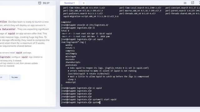 Linux LogRotate - KodeKloud смотреть онлайн