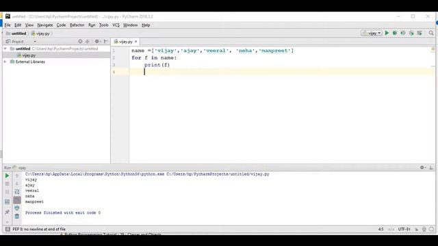 Python Tutorial #7 For loop (हिन्दी) смотреть онлайн