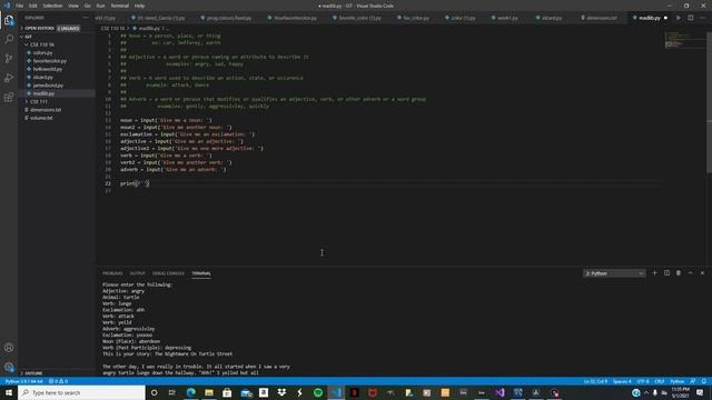 How to Make a Mad Lib using Python!!! смотреть онлайн