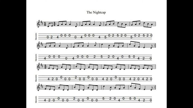 The Nightcap - a jig in D Major tabbed for mandolin and played by Aidan Crossey смотреть онлайн