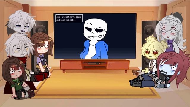 Undertale react to Sans vs Jevil fight//no ship(in this video) смотреть онлайн
