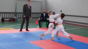 Соревнования по всестилевому каратэ. Кумитэ сёбу санбон -2  Девочки 8-9 лет.