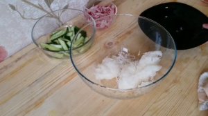 Салат из дайкона с огурцом
