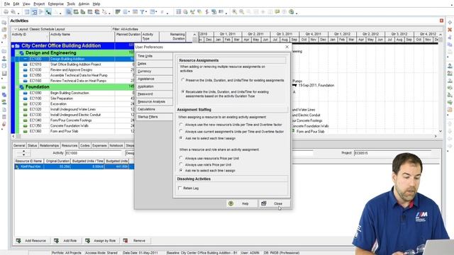Resource Assignments - Primavera P6 Settings Explained