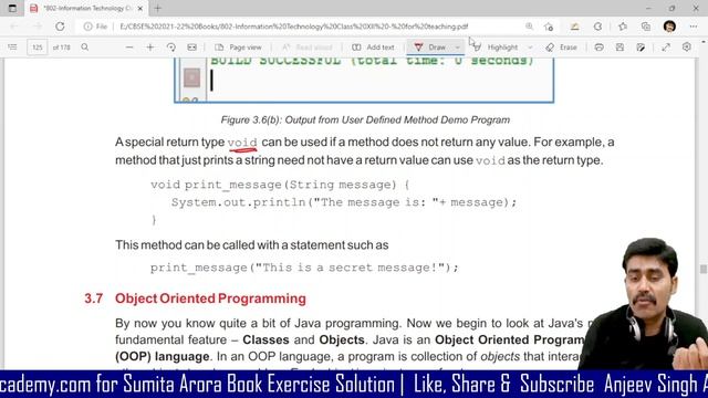 User define Method in Java Class 12 Information Technology 802 Unit 3 Java смотреть онлайн