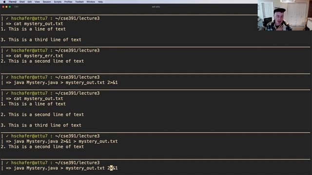 CSE 391 20au, Lesson 3 Video 2: `stdout`, `stderr`, `tee` смотреть онлайн