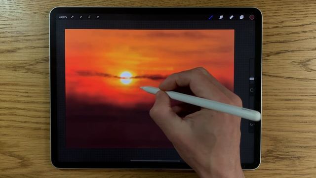 IPAD PAINTING TUTORIAL - Dramatic Island Sunset in Procreate смотреть онлайн
