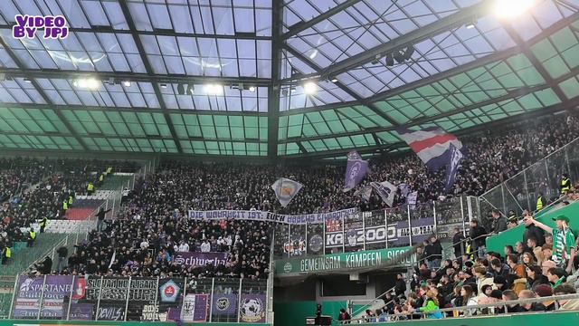 Rapid - Austria Wien (3:0) / 25.02.24 / Choreo, Pyro & Support смотреть онлайн