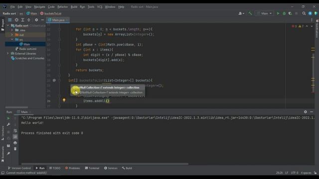 Java Radix sort смотреть онлайн