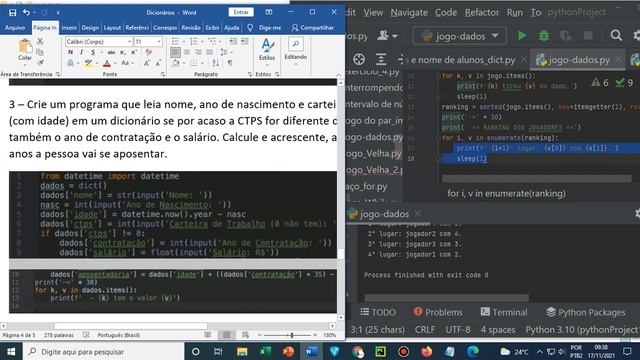 Desenvolvedor Python Nível Intermediário 17_11 - Aula 03 - Dicionários Parte 2 смотреть онлайн