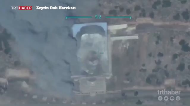 F-16 ВВС Турции нанес удар по гигантскому портрету Абдуллы Оджлана в Африне смотреть онлайн