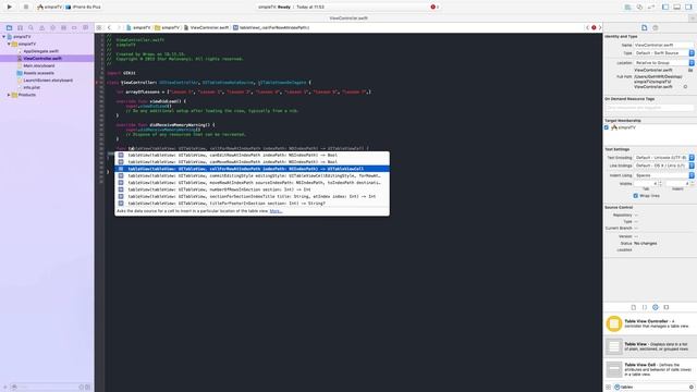 Swift 2 iOS 9 SDK - Урок 4 - Простейшая TableView //Xcode 7 | iOS 9 смотреть онлайн