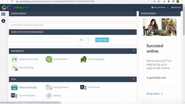 infinity free web hosting | cpanel | backend | phpmyadmin | login and signup смотреть онлайн
