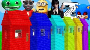 ВЫБЕРИ ДЛИННЫЙ ДОМ УЭНСДЕЙ АДДАМС БАН БАН МИНЬОН СОНИК В МАЙНКРАФТ