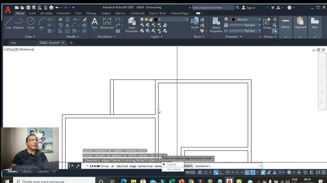 AUTOCAD PARA INICIANTES: COMANDO EXTEND (PASSO A PASSO) смотреть онлайн