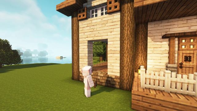 [Minecraft] 🌼💖 Aesthetic Cozy House Tutorial / Cottagecore / Mizuno's 16 Craft Resource Pack смотреть онлайн