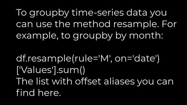 Python :Pandas dataframe groupby datetime month(5solution) смотреть онлайн