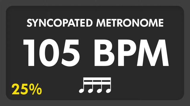 105 BPM - Syncopated Metronome - 16th Notes (25%) смотреть онлайн