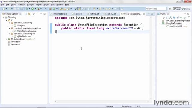 java tutorial Defining and Throwing a Custom Exception смотреть онлайн
