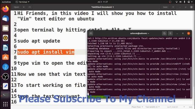 How to install Vim text editor on ubuntu | 2022 | learn easy смотреть онлайн