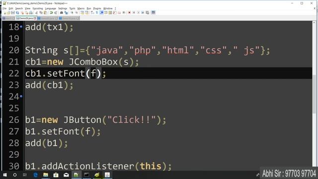 Swing in java in Hindi part 34 смотреть онлайн