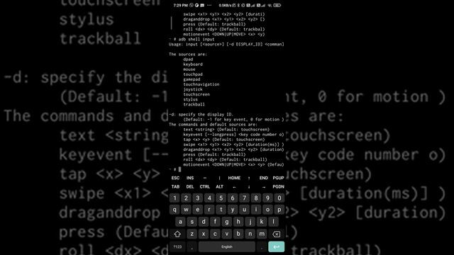 How To List ADB SHELL INPUT help On Alpine Linux - Android - vShell смотреть онлайн