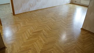 Реставрация штучного дубового паркета "ёлочка". смотреть онлайн