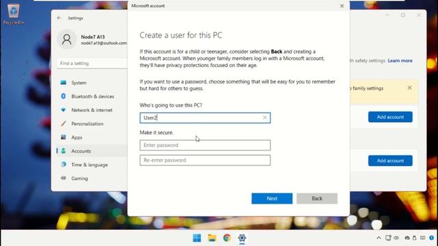 Windows 11 - Как создать новую учетную запись пользователя смотреть онлайн