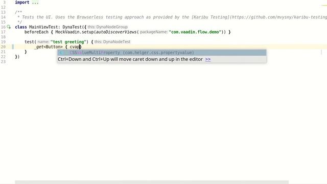 30sec demo of Kotlin DSL design and browserless testing of Vaadin app смотреть онлайн