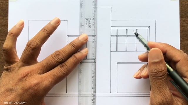 How to Draw a House in 1-Point Perspective
