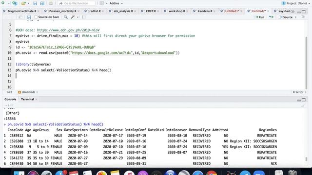 Importing csv data stored in Google Drive into R смотреть онлайн