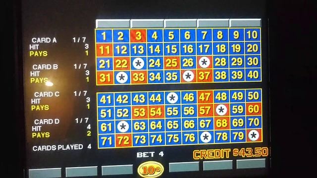 Four Card Keno: Quick Pick 7 Spot 11-3-19 смотреть онлайн