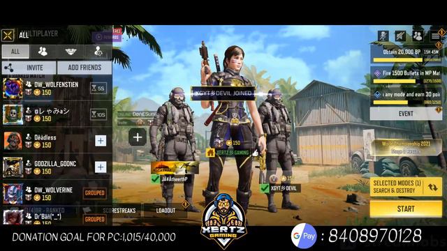 CALL OF DUTY:MOBILE | RAIDING LEADERBORDS | SOLO QUE | XERTZ GAMING смотреть онлайн