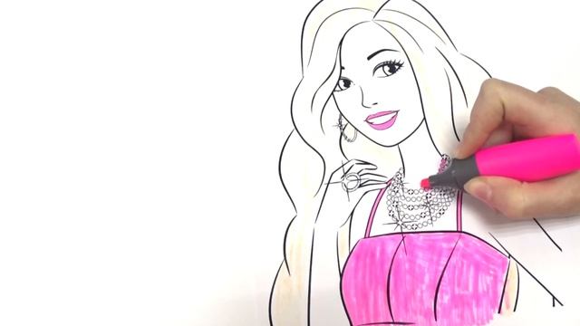 Раскраска для девочек куклы Барби смотреть онлайн