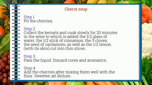 How To Cook - Cherry Soup