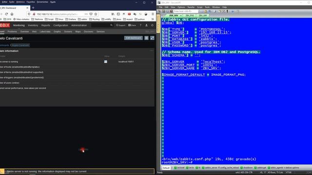 Zabbix - Erro de Conexão com Banco de dados e Zabbix is not running. смотреть онлайн