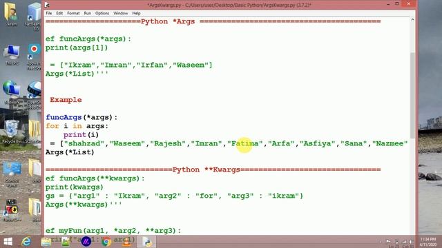 *Args and **Kwargs in Python in (Hindi) by ikram #13 смотреть онлайн