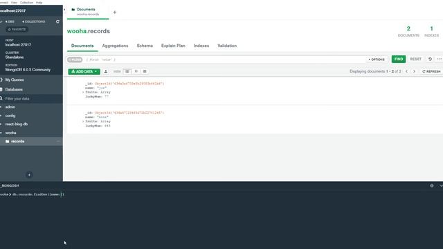 Practice #2 Mongo Shell in MongoDB Compass смотреть онлайн