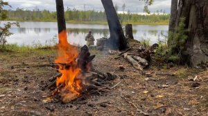 Бушкрафт и рыбалка 🎣 костёр